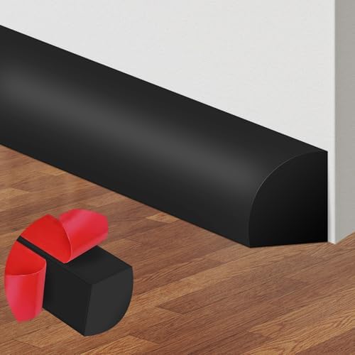 ToLanbbt Flexible Quarter Round Molding, 480 Inch Peel and Stick Rubber Trim by ToLanbbt