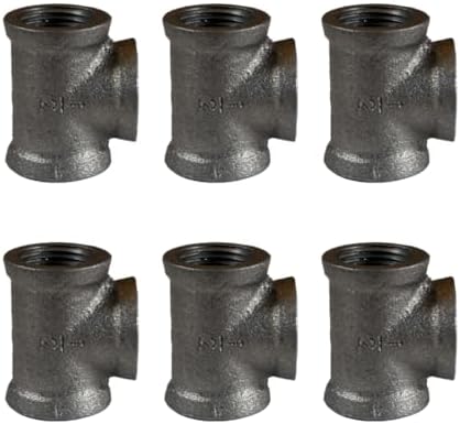 1/2" TEE: Industrial Threaded Black Iron Pipe Fittings; Natural by PRIMPIPEWORKS