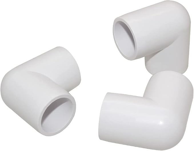 1" 90 Degree PVC Elbow Fitting, Furniture Grade 2 Way Right Angle Elbow Side - Image 5