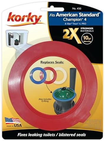 Korky 2X Long Life Toilet Flush Valve Seal Fits American Standard Champion 4 - Image 4