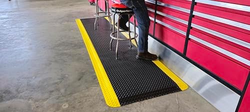 Rhino Mats DTT24DSBYX9 Diamond Plate Anti-Fatigue Mat, 2 FT. x 9 FT. x 1 in. - Image 3