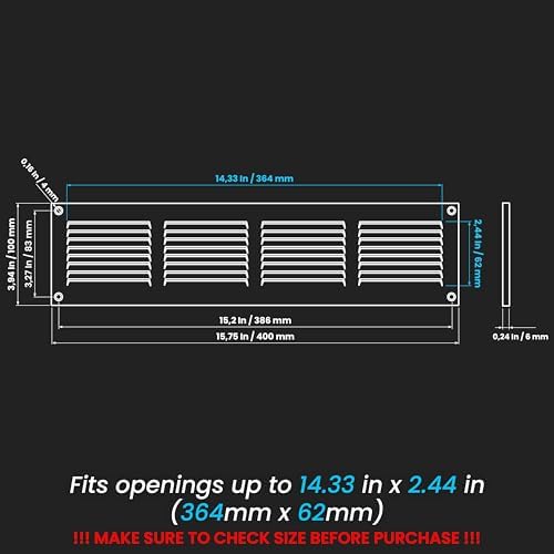 Repa Market 5-Pack 16x4 Inch Scratch Resistant Air Vent Cover - Image 2