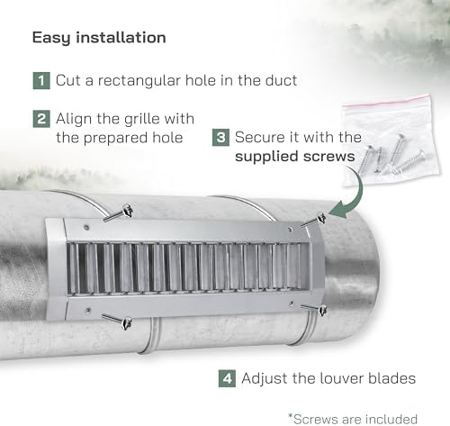 Vent Systems 13" x 5" Inch Galvanized Steel Louvered Air Return Vent Cover - Image 4