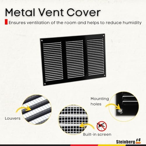 Steinberg14 Black Vent Cover 10x6 - Image 2