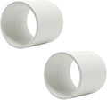 2PCS 1-1/2 Inch White PVC Pipe Coupling Adapter Pipe Fittings Slip Socket by HayEastdor