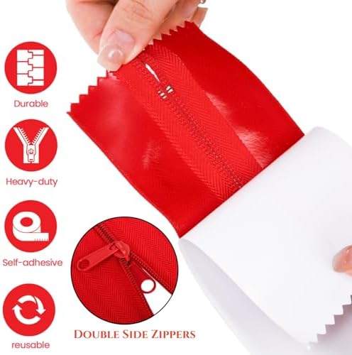 4 Pack Heavy Duty Dust Protector Zipper, 7 Ft Long x 3 in Wide - Image 3