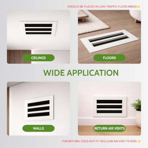 Modern Air Vent Cover 12x8 – Slim Design Aluminum Linear Slot Diffuser - Image 7