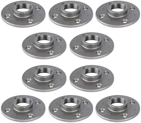PIPE DECOR 1" Floor Flange Fitting, Malleable Iron, Fits One Inch Diameter by PipeD%C3%A9cor