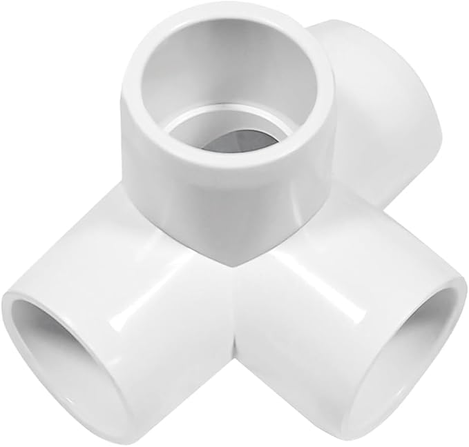 DSY 1/2" 4 Way Elbow PVC Pipe Fitting Adapter 4 Way SCH40 Connector - Image 5
