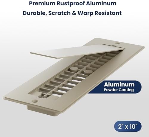 Safoner Aluminum RV Floor Vent Cover 2"x10" Register - Image 2