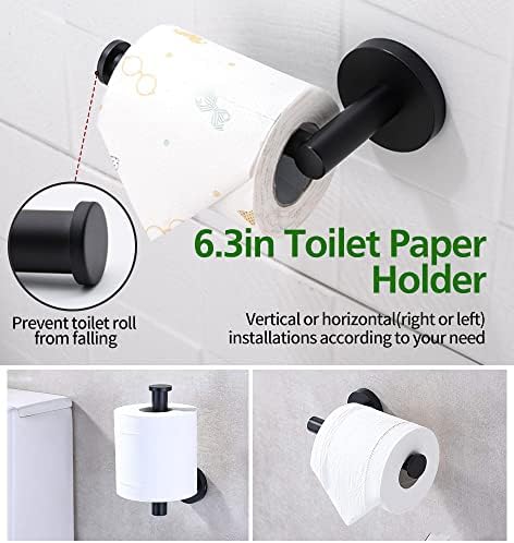 10pcs Matte Black Bathroom Hardware Set - Image 4