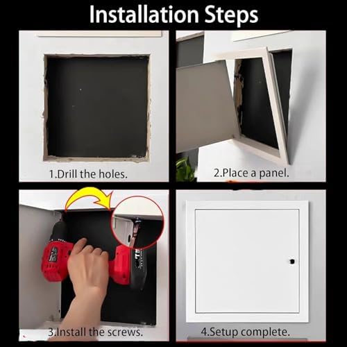 Steel Access Panel Door, Lockable Reinforced Metal Construction - Image 5