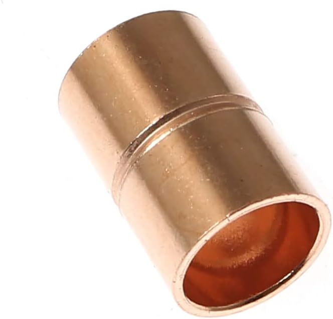 RLECS 8pcs Straight Copper Coupling Rolled Tube Stop Pipe Fitting 3/8 Inch ID - Image 6