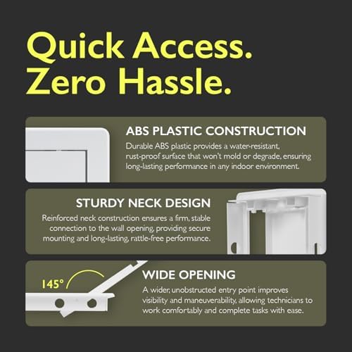 8x16 Access Panel for Drywall and Ceiling – White ABS Plastic Door Panel - Image 5