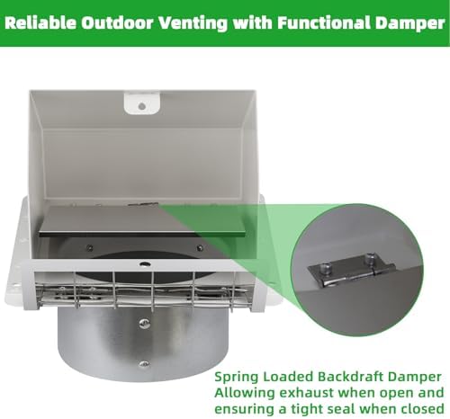 4 Inch Dryer Vent Cover Outside - Image 4