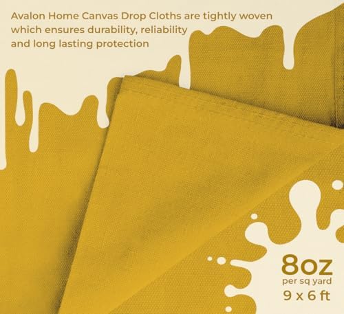 Canvas Drop Cloth for Painting 9x6 feet Pack of 2-8oz Painters Drop Cloths for - Image 6
