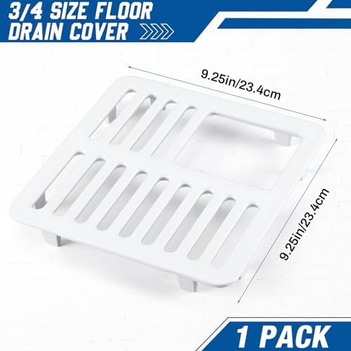 1 Pcs Cast Iron Porcelain Grate Floor Drain Cover 9-1/4" W x 9-1/4" L x 1-1/4h - Image 2