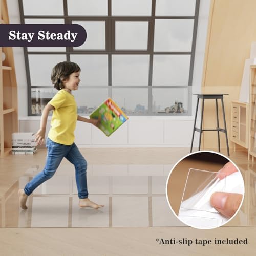 8'×12' Crystal Clear Floor Mat for Art Studio, Plastic Rug Protector Cover - Image 5
