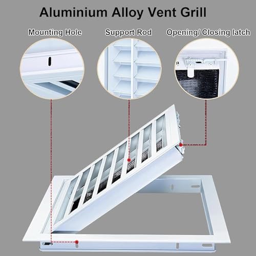 Modern 18x30 in White Return Air Grille Vent Cover, Steel Duct Opening Filter - Image 5