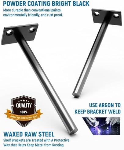 LEOPO 32-Pack 6 inch Floating Shelf Brackets, Hidden Shelf Bracket - Image 4