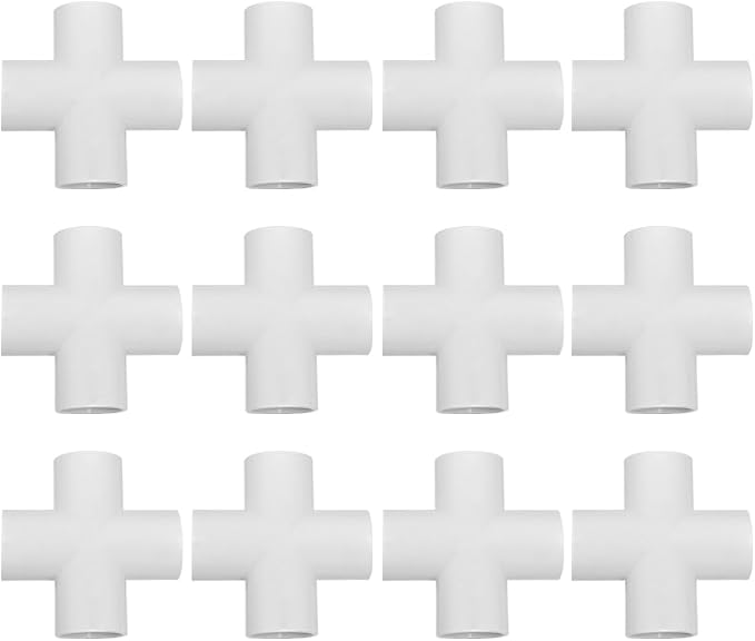 4 Way 3/4 SCH40 Flush Cross PVC Fitting Pipe Connector - Image 9