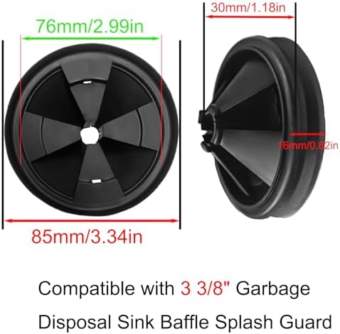 2pcs 3 3/8" Garbage Disposal Sink Baffle QCB-AM Splash Guards - Image 2