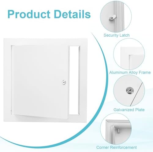 PATIKIL Drywall Access Panel 15x15 Inch, Aluminum Frame Wall Hole Cover - Image 3
