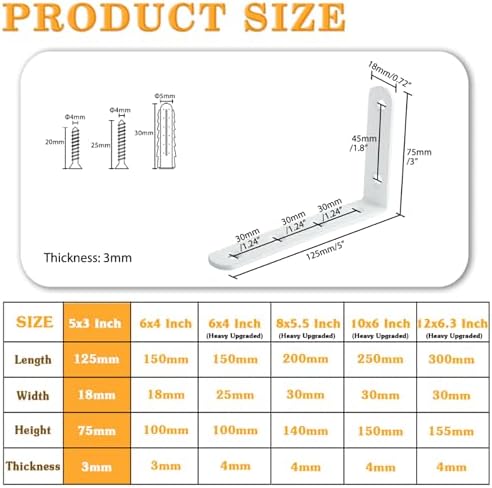 Alise 12Pcs Floating Shelf Brackets - Image 2
