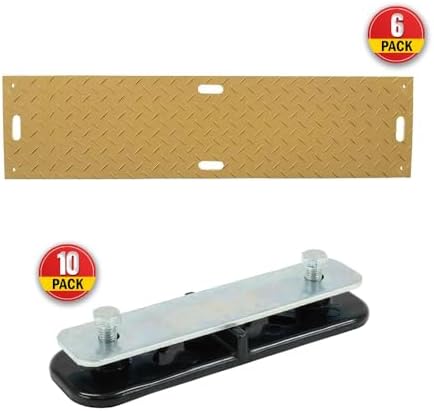 6 Pack 2' x 4' - 1/2" Heavy Duty Ground Protection Mats - Polyethylene Mat - Image 2