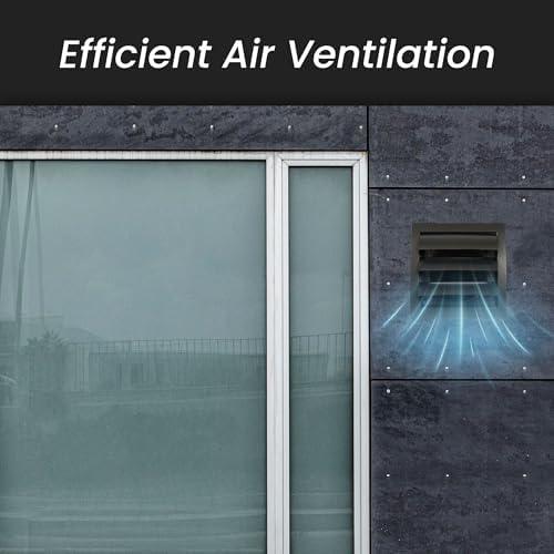 Repa Market ABS Plastic Gray 4 Inch Dryer Vent Cover Outside, 4 Inch Exhaust - Image 3