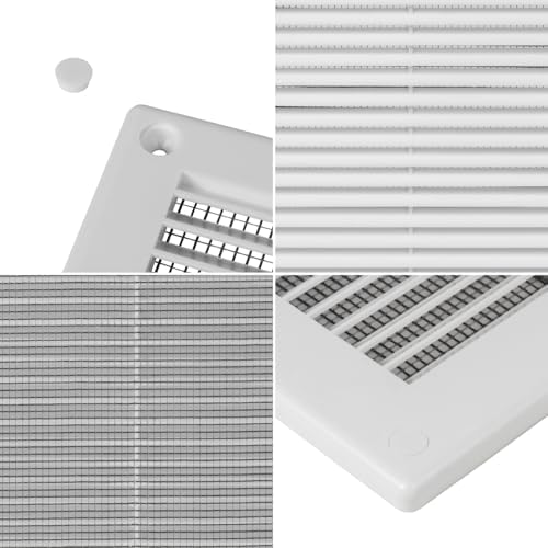 8 x 8 Inch White Air Vent Cover – Plastic Square Air Vent Grill Cover - Image 7