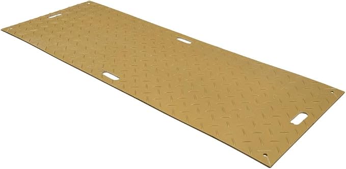 12 Pk 3' x 8' - 1/2" Thick Heavy Duty Tan Ground Protection Mats - Easily - Image 7