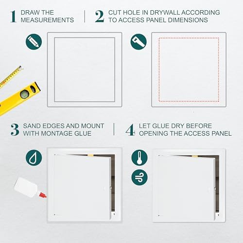 10" x 10" White Metal Access Panel - Image 3