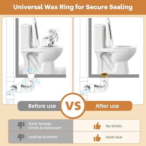 Hibbent Extra Thick Toilet Wax Ring Replacement Kit, Wax Ring - Image 2