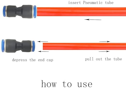 zjxed 1/2" OD x 5/16" OD Pneumatic quick Connector Push to Connect fittings - Image 3