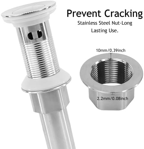 Bathroom Sink Drain, 2 Pack Drain Stopper - Image 3