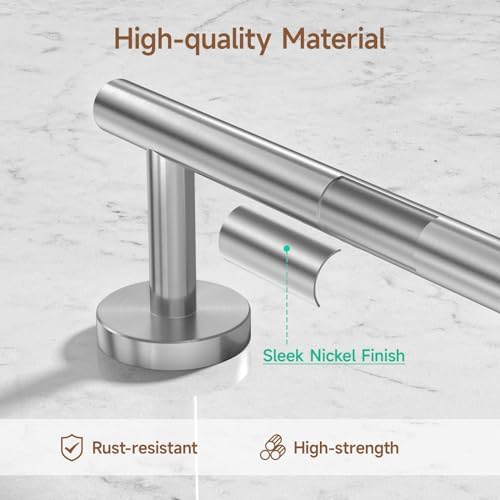 USHOWER Brushed Nickel Toilet Paper Holder - Image 4