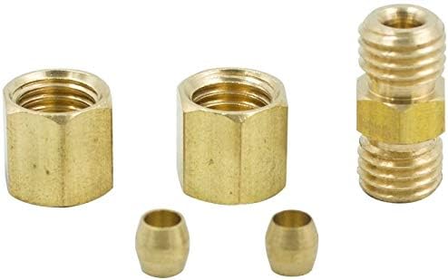 Pack of 2 Compression Union Brass Tube Fitting, 3/16" x 3/16" Compression - Image 3
