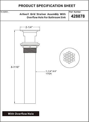 Artiwell Grid Drain Strainer Assembly - Image 6