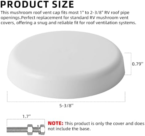 2-Pack Mushroom Style RV Plumbing Vent Cap - Image 2