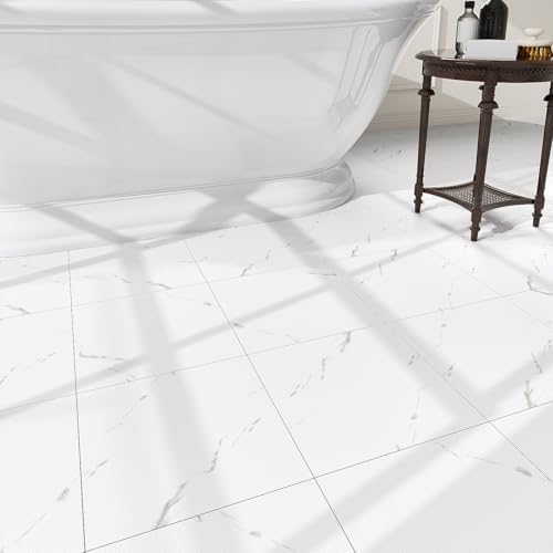 40 Pack Cover 40 Sq.Ft Peel and Stick Floor Tiles, 12” x 12” Self Adhesive by HomeUpgradeMadeSimple