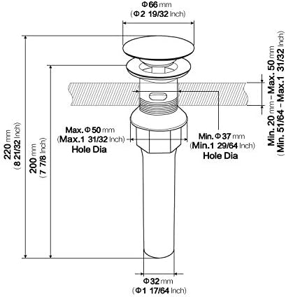 KAIYING Pop Up Drain with Overflow, Bathroom Vessel Sink Drain - Image 6