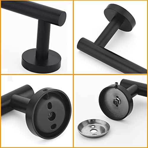 Towel Bar for Bathroom Matte Black, 33Inch Towel Rack Wall Mounted, Thicken - Image 7