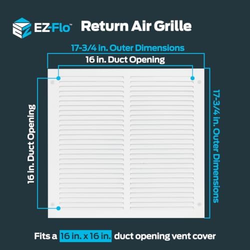 EZ-FLO 16 x 16 Inch Return Air Vent Cover - Image 2
