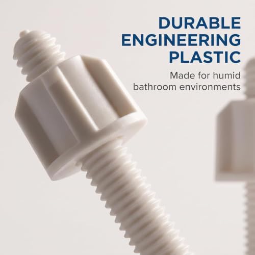 2Pcs White Plastic Toilet Seat Screws and Nuts - Image 4