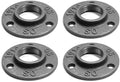 Black Cast Iron Floor Flange 3/4" Female Thread, 4 Pack Industrial Pipe by SNGSPKPipeFittings