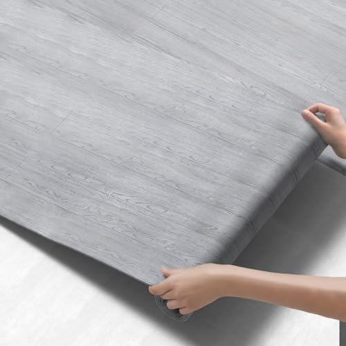 3D Peel and Stick Floor Tile Vinyl Roll Wood Plank Sticker 23"x393"/64 Sq.Ft by Unknown