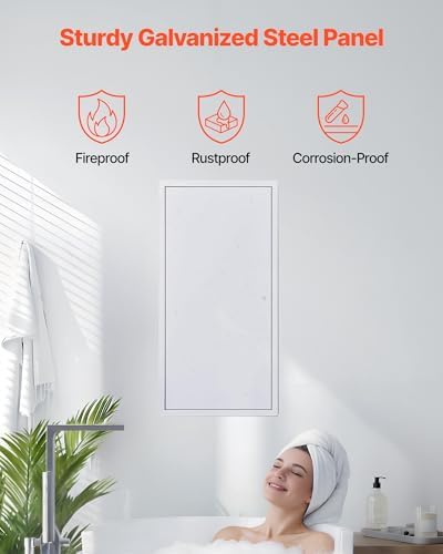 VEVOR Access Panel for Drywall, 30.3 x 15.2 in Galvanized Steel Access Door - Image 3