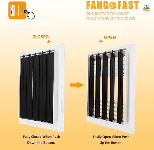 10x8 Inch FanGoFast Ceiling Register Wall Vent 3-Way Plastic Sidewall Ceiling - Image 5