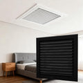 Black Return Air Grille 22x40in, Easy Install Cold Air Return Vent Cover by Unknown